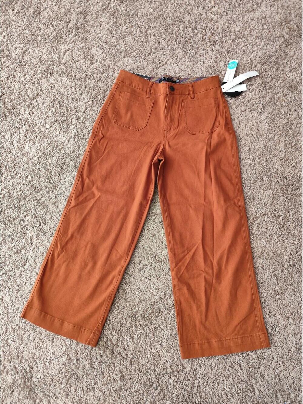 One 5 One Veda Wide Long Leg High Rise Pant Brown Size 8/29